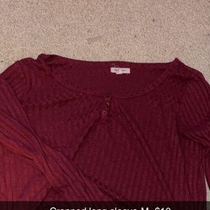 Cropped long sleeve, size M